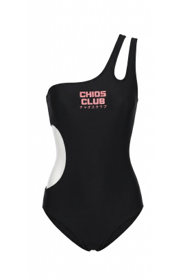 CHIOS CLUB - 單肩連身泳衣 MD2604 黑色